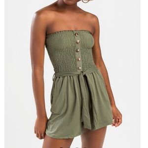 Drulissa Smocked Bodice Romper